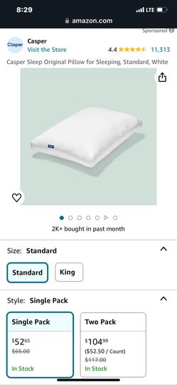 Casper Brand Standard Pillow. Highest Quality