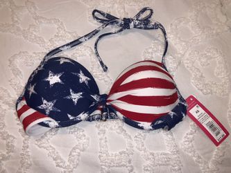 NWT American flag Bikini Top