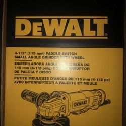 Dewalt Paddle switch Small angle Grinder With Wheel