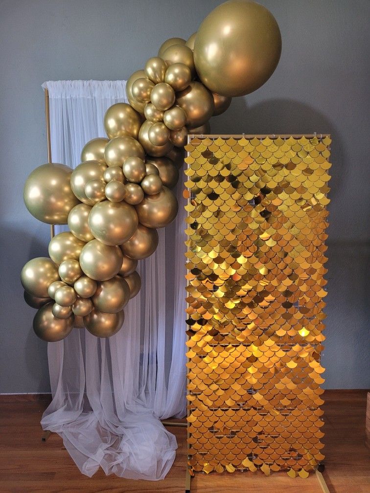 6ft Gold Grab And Gold Balloon Garland 