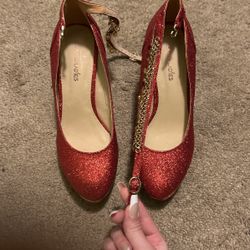 Ruby Red Sparkly Heels 