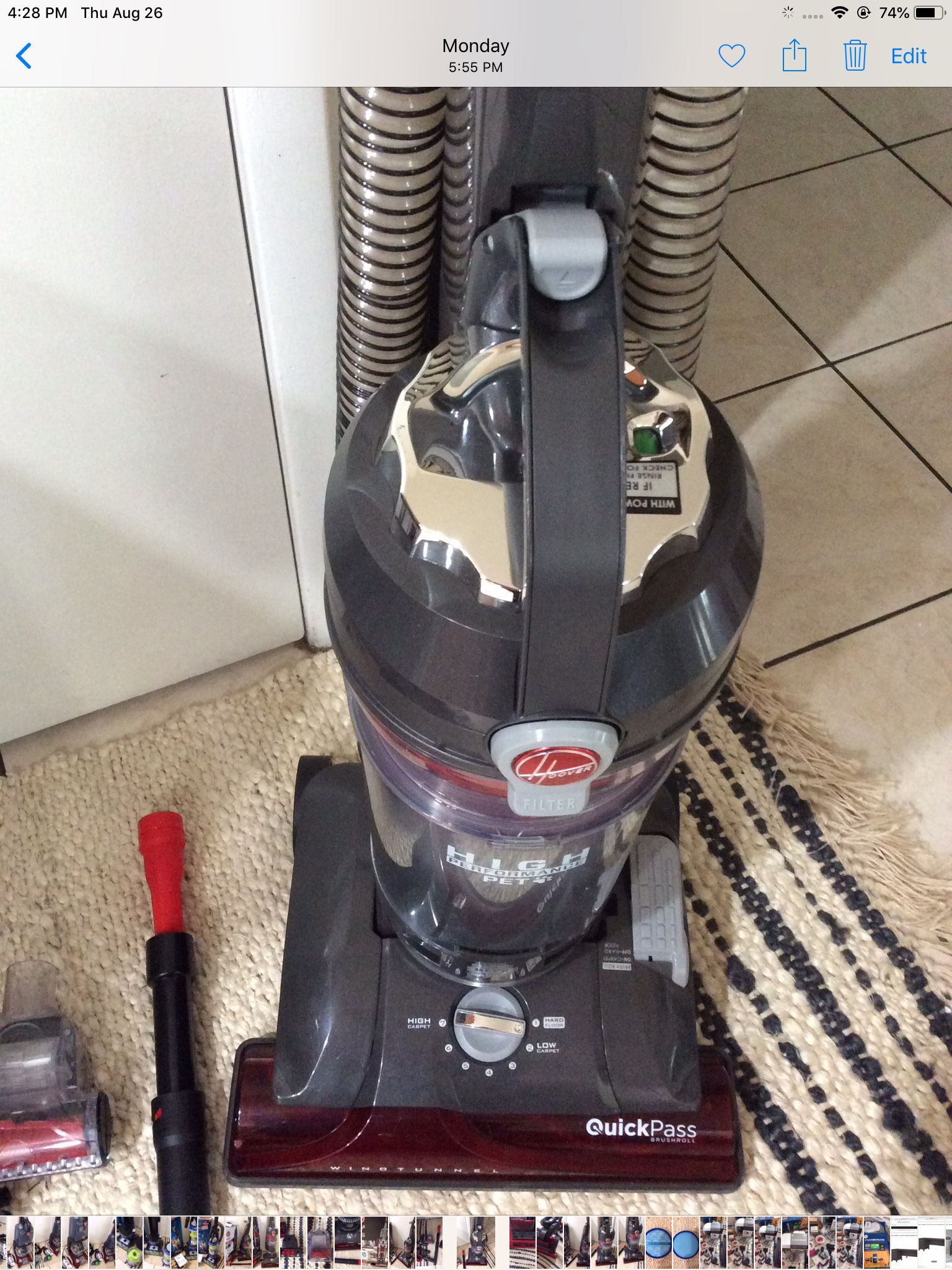 HOOVER Vacuum High Performance Pet...the Best Cleaning Upright Great For Pets Hair And No Loss Of Suction