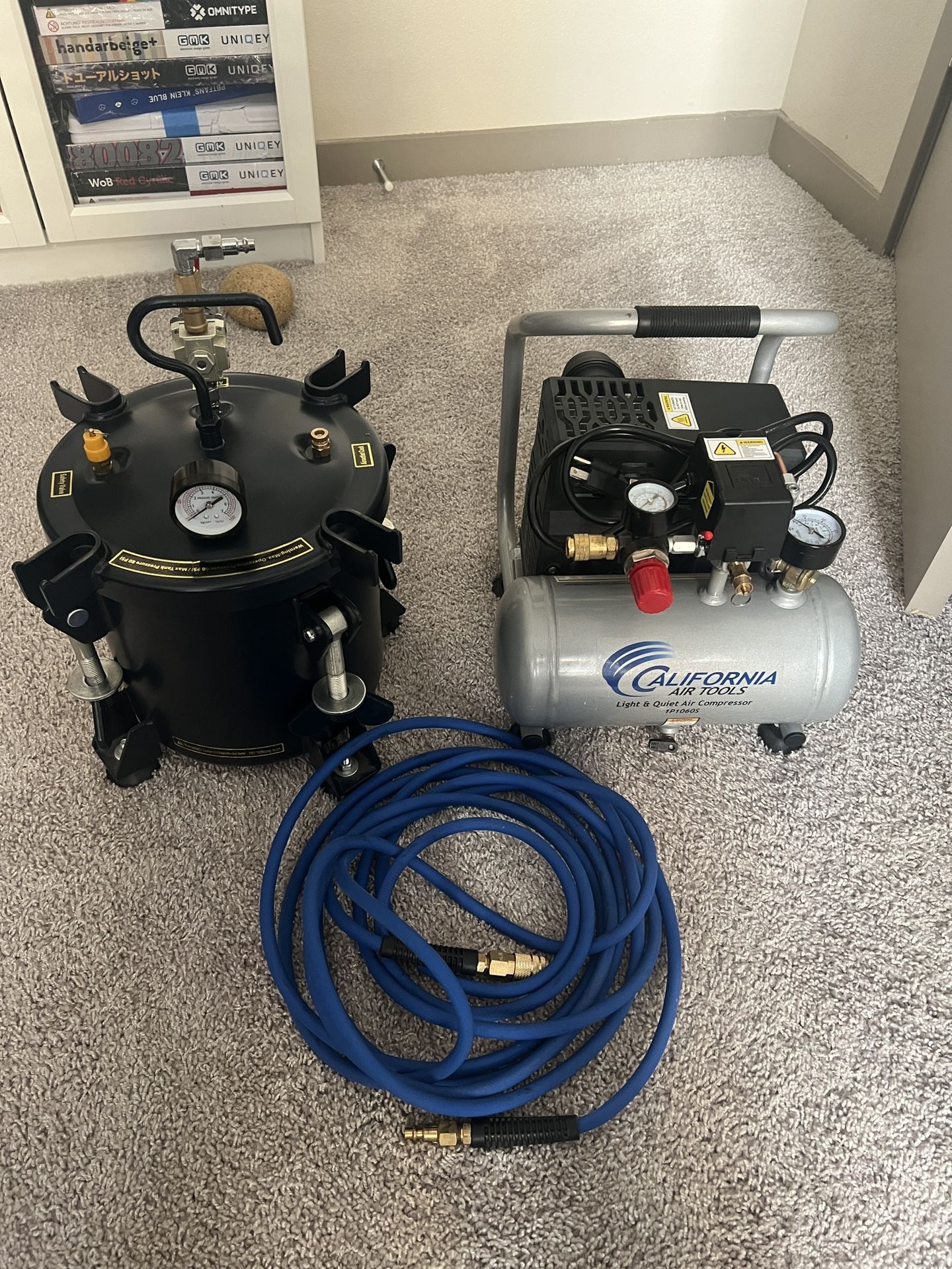 California Air Tools 3-Item Bundle: Electric Air Compressor, Casting Pot & Hose for Resin Casting
