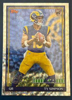 2026 Topps Ty Simpson RC 1991 Silver Crackle Foil 91TR-2 Rams Rookie