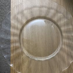 14” INCH DIAMETER GLASS SERVING PLATES