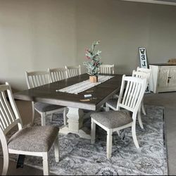 🥂BOLANBURG TWO-TONE EXTENDABLE DINING SET
👌