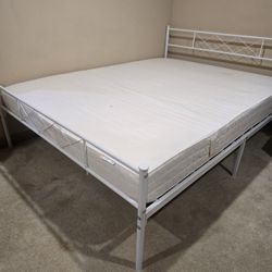 Queen Bed With Mattress 