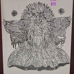 Death Reaper Seal Naruto Canvas Drawing 