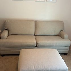 Full Sofa Bed + Storage Ottoman