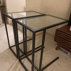 Glass Side Tables / Tray Tables