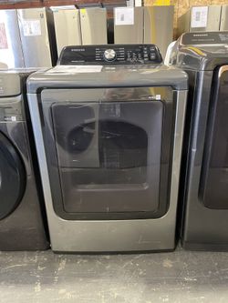 Samsung - 7.4 Cu. Ft. Electric Dryer with Sensor Dry in Platinum
