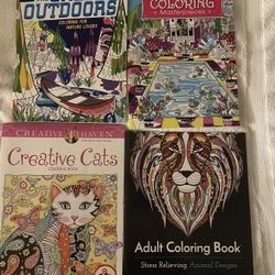 4 Adult Coloring Books