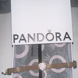 Pandora Bracelet Rose Gold And Charm 