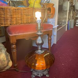 Mid Century Modern MCM Regency Hollywood Brown Lamps