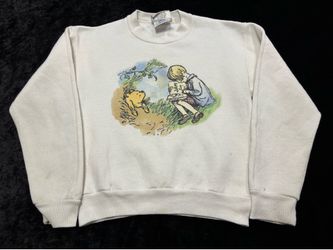 Boy Medium Vintage Winnie The Pooh Christopher Robin  Crewneck Sweater