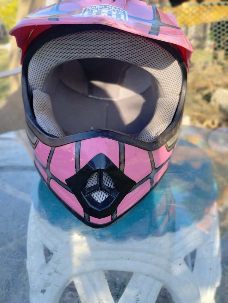 Girls HardHead Motorcycle Helmet (Size L)