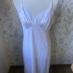 Vanity Fair White Slip Dress Size 38