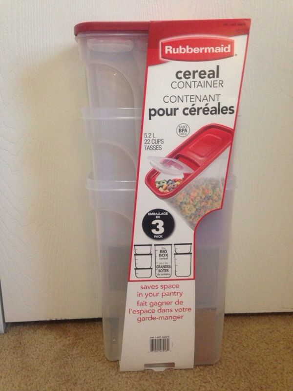 Rubbermaid Cereal Keeper, 3 pk.