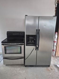 Fridge, stove and microwave
