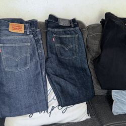 Two Pairs Of Levi’s And One Pair Of Dickies