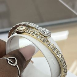 14k Gold And Diamond Bracelet 