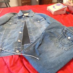 True Religion Jacket XL And Pants 36"