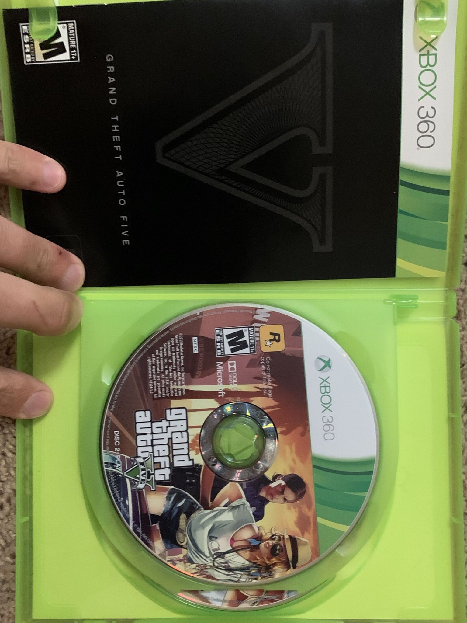 Grand Theft Auto V (Microsoft Xbox 360, 2013) Never Used