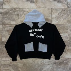 1 of 1 Kentucky Boy Tyler After-Hood Hoodie Black - Wash-Warped Kentucky Archive Size XL