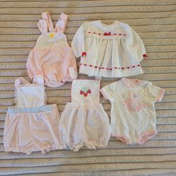 Cute Vintage Baby Outfits. Excellent Condition. No stains. 3-9 months. 