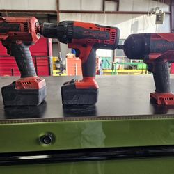 Snapon Drill And 3/8 And 1/2 In Impact