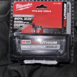 BNIB Milwaukee M18 8.0 High Output Battery