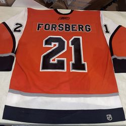 Authentic Peter Forsberg Philadelphia Flyers Jersey Mens 52 Reebok 6100 Clean
