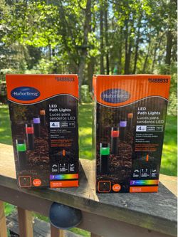 2 brand new boxes LED solar path lights