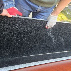 Polished and finished granite slab