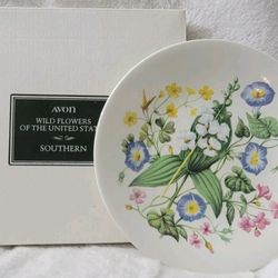 Vintage Avon Collector Plate Wild Flowers Of The Southern United States 8.5" New