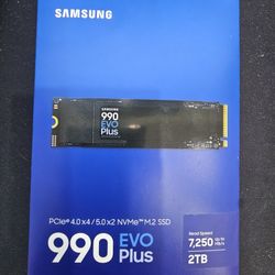Samsung 990 EVO Plus SSD 2TB, PCIe Gen 4x4, Gen 5x2 M.2 2280, Speeds Up-to 7,250 MB/s