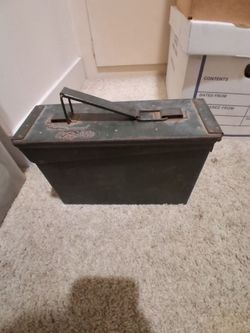 Vintage Green Miltary Ammo Box