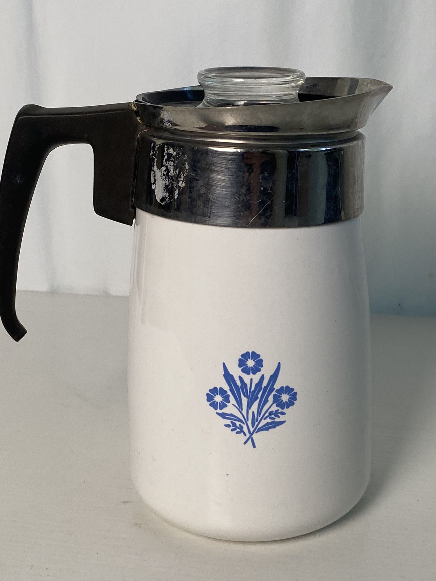 Vintage 1960 Corning Ware Blue Cornflower 6 Cup Coffee Maker Percolator  Glass Knob for Sale in Los Angeles, CA - OfferUp
