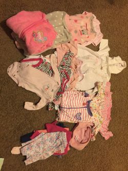 84 pieces baby girl clothes