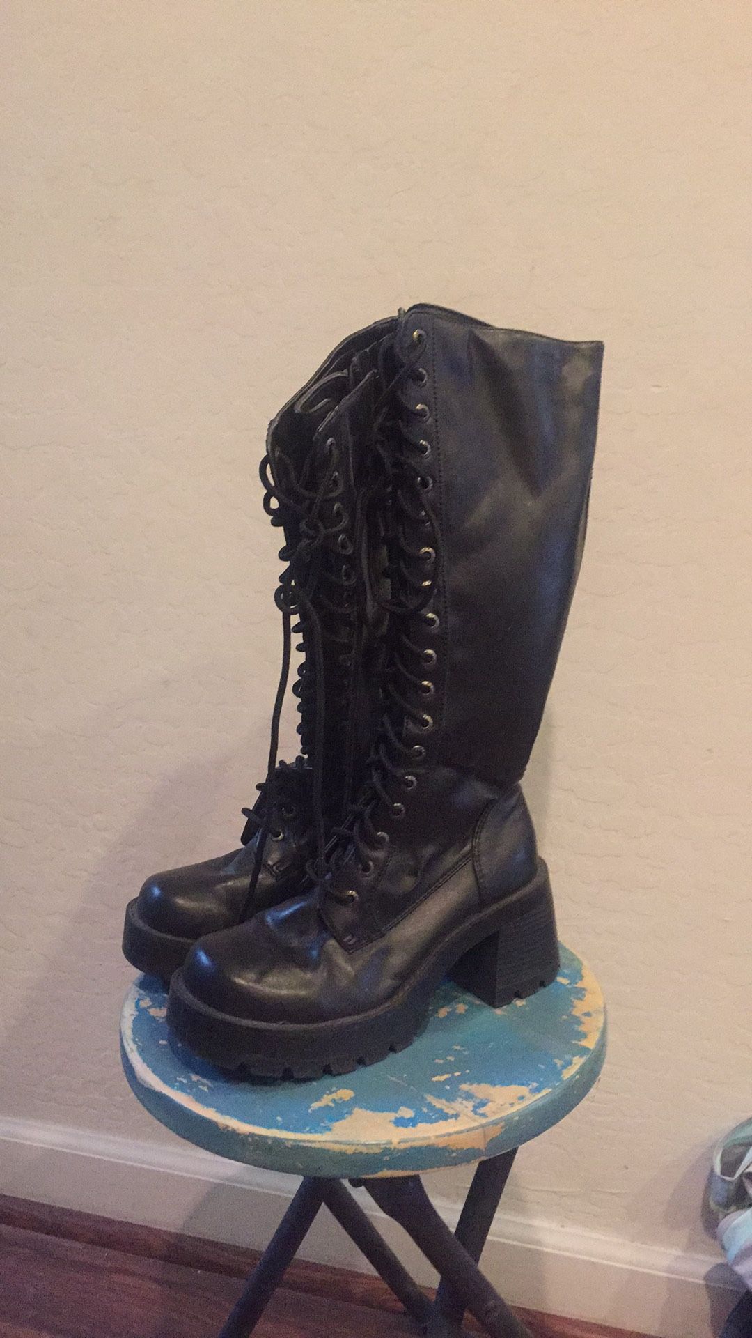 NEW Bongo knee high combat boots - every day or costume