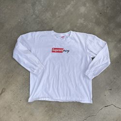 Supreme Box Logo Long-Sleeve Tee 'White' | Men's Size M