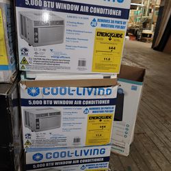 New window air conditioners are available from 5,000 to 14,000 btu.