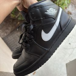Air Jordan 1 Mid “Black/White” Sneakers - Men's Size 8.5 (Gently Used)