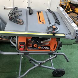 RIDGID 15 Amp 10 in. Portable Pro Jobsite Table Saw with Stand