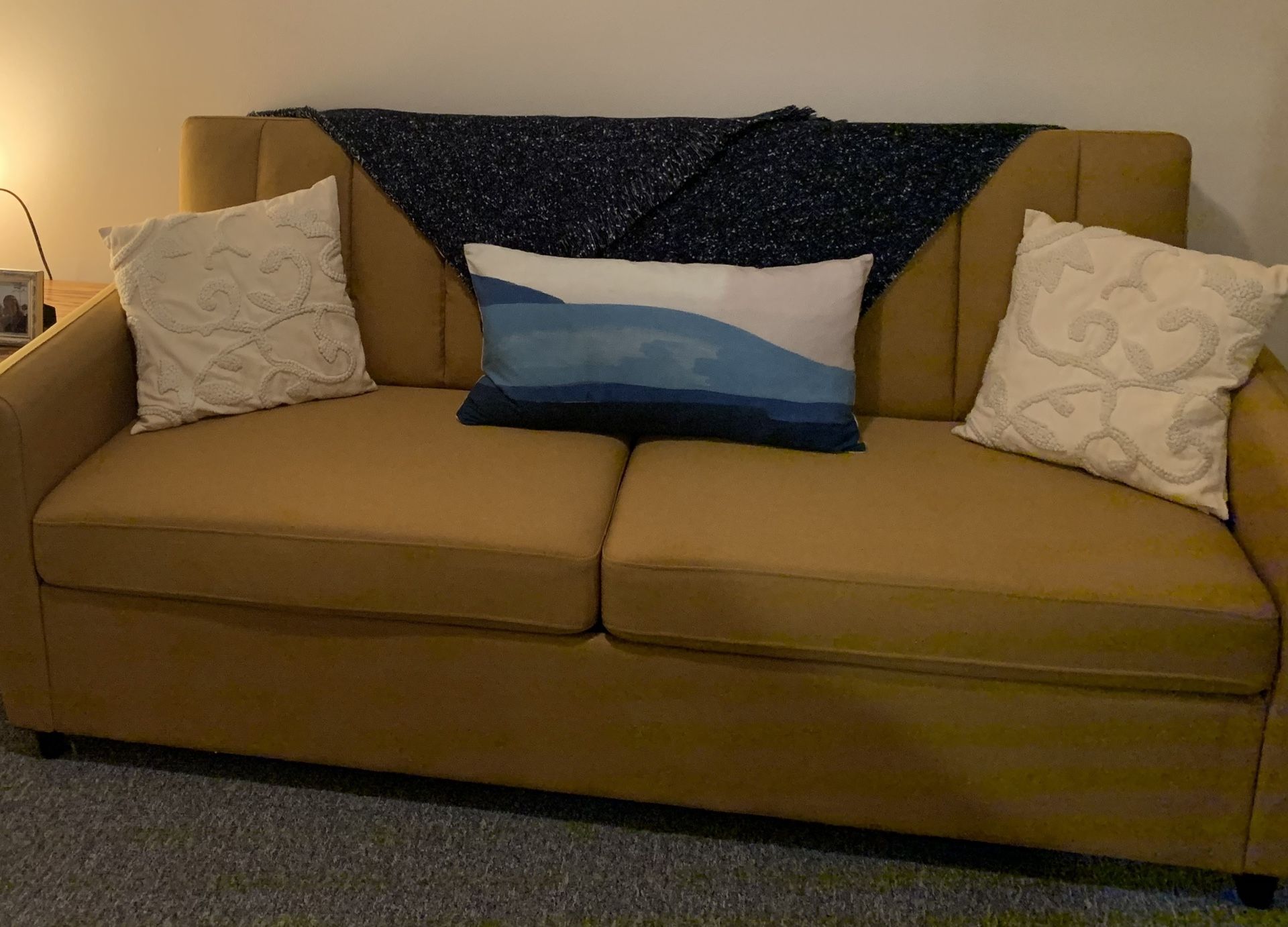 Novogratz Brittany Sleeper Sofa (Queen memory foam mattress)