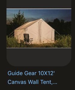 Guide gear 10 x12 canvas wall tent.
