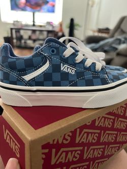 Blue checkered seldan kids vans