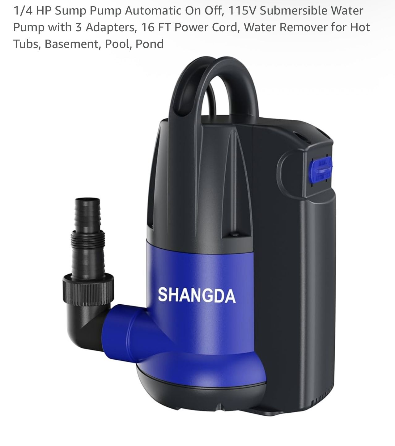 Nib Auto And Manual Sump Pump