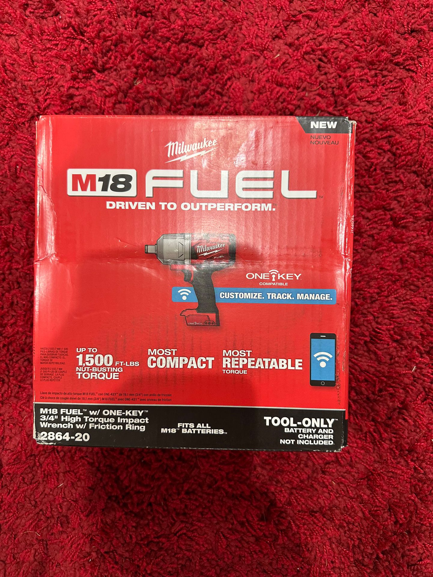 New Milwaukee M18 Fuel 3/4in High Torque Impact Wrench 