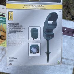 defiant outdoor 6 outlet yard stake timer